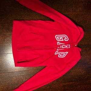 GAP pink zip up hoodie